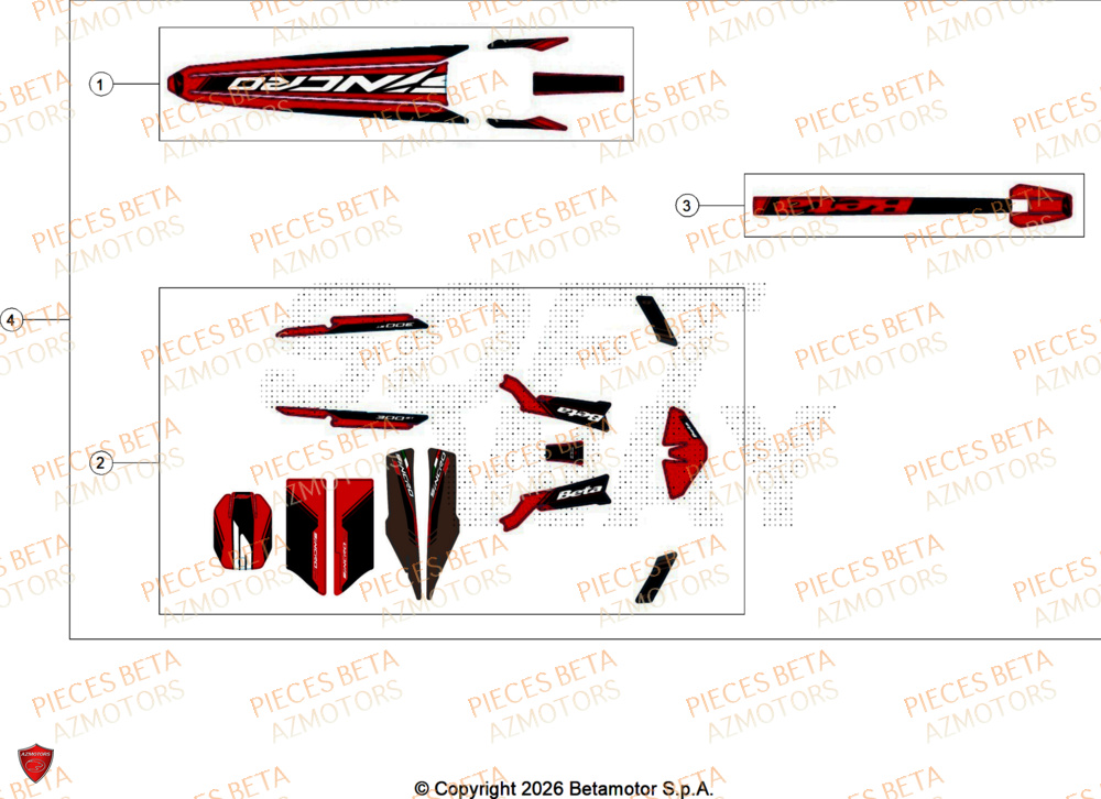 Decors BETA Pieces BETA TRIAL SINCRO 300 2T SS - (2026)