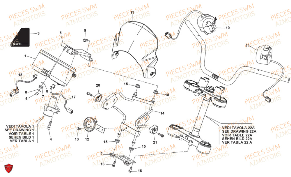 Compteur AZMOTORS Pieces SWM Origine SIX DAYS 500 2020