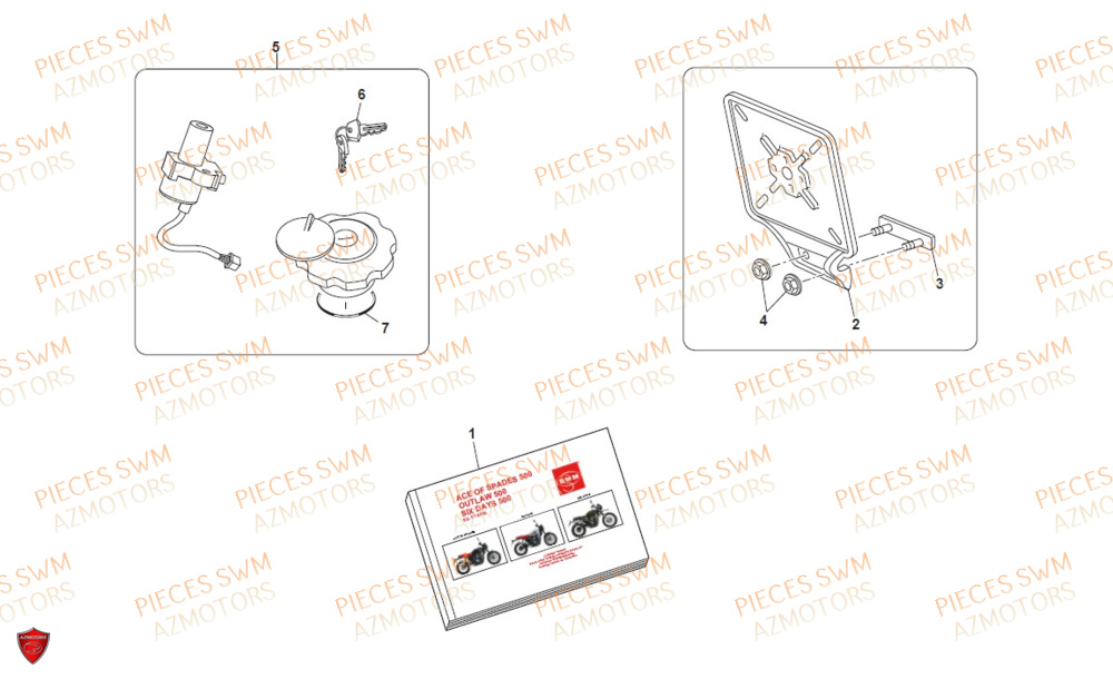 Manuel AZMOTORS Pieces SWM Origine SIX DAYS 500 2020