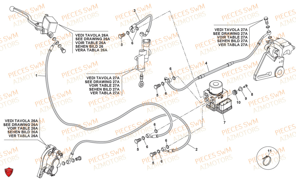 Systeme Abs AZMOTORS Pieces SWM Origine SIX DAYS 500 2020