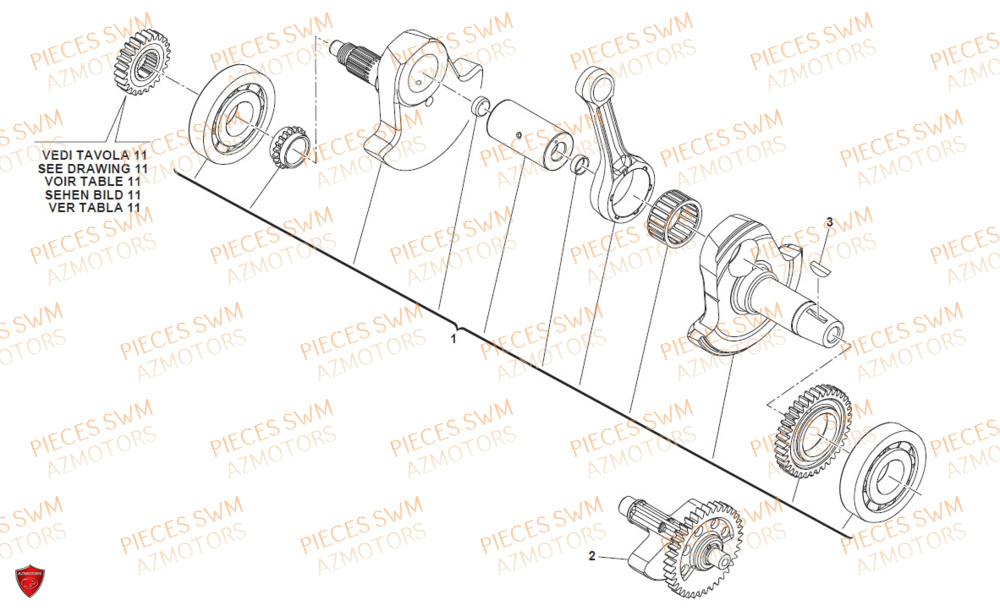 Vilebrequin AZMOTORS Pieces SWM Origine SIX DAYS 500 2020