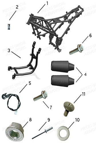 Cadre ORCAL Pièces Orcal SK01 125cc Euro4