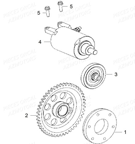 Demarreur ORCAL Pièces Orcal SK01 125cc Euro4
