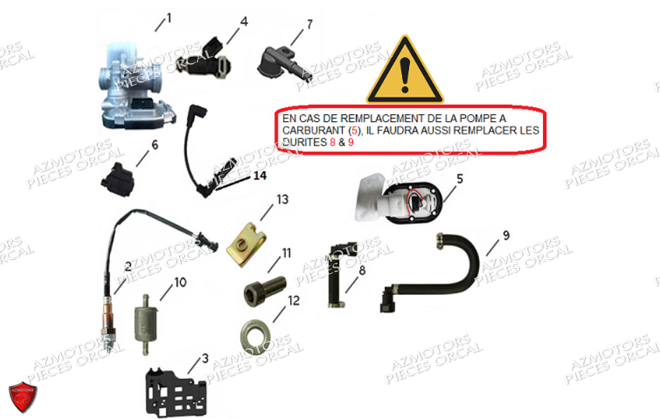 Electrique Moteur ORCAL Pièces Orcal SK01 125cc Euro4