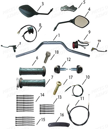 Guidon ORCAL Pièces Orcal SK01 125cc Euro4