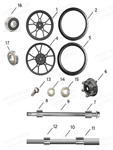 Jantes ORCAL Pièces Orcal SK01 125cc Euro4