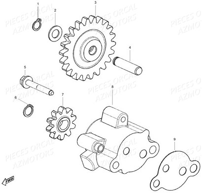 Pompe A Huile ORCAL Pièces Orcal SK01 125cc Euro4