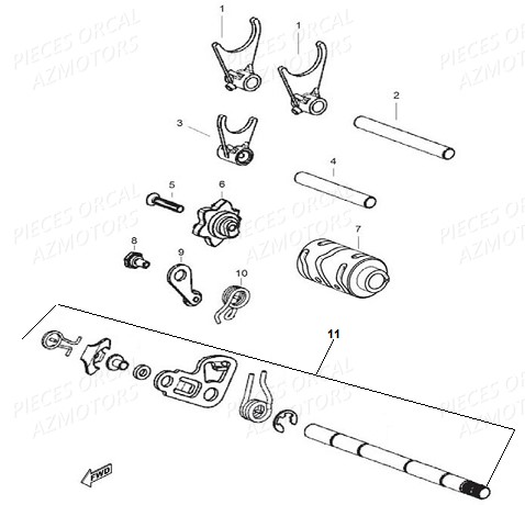 Selection ORCAL Pièces Orcal SK01 125cc Euro4