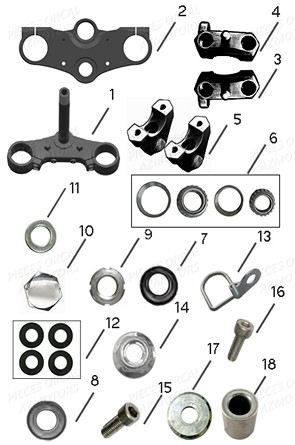 Te De Fourche ORCAL Pièces Orcal SK01 125cc Euro4