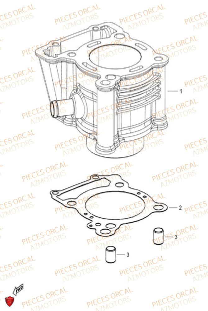 Cylindre ORCAL Pièces Orcal SK01 125cc Euro5