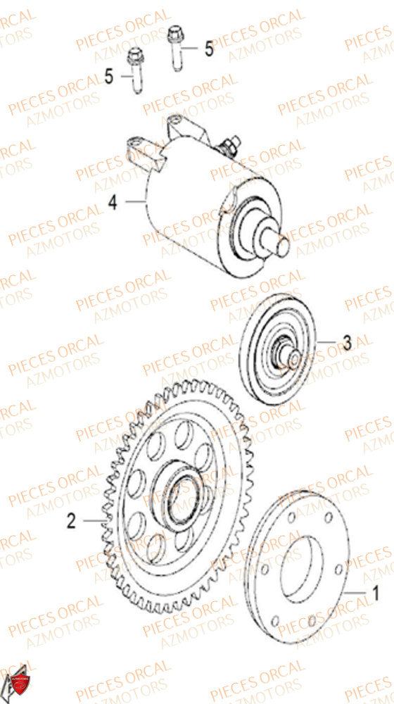 Demarreur ORCAL Pièces Orcal SK01 125cc Euro5