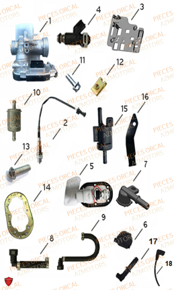Electrique Moteur ORCAL Pièces Orcal SK01 125cc Euro5