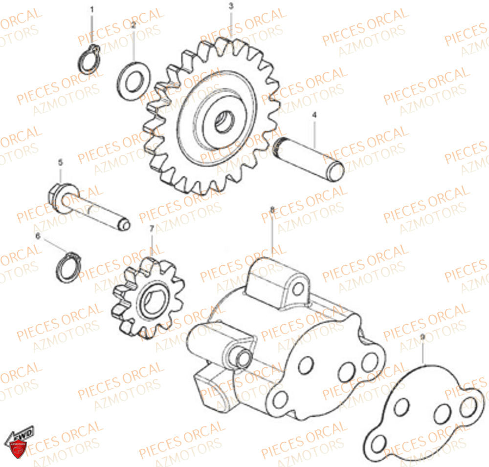 Pompe A Huile ORCAL Pièces Orcal SK01 125cc Euro5
