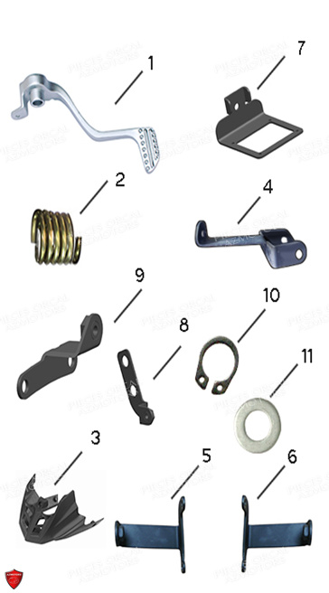 Pedale de frein pour SK01 125 Euro5