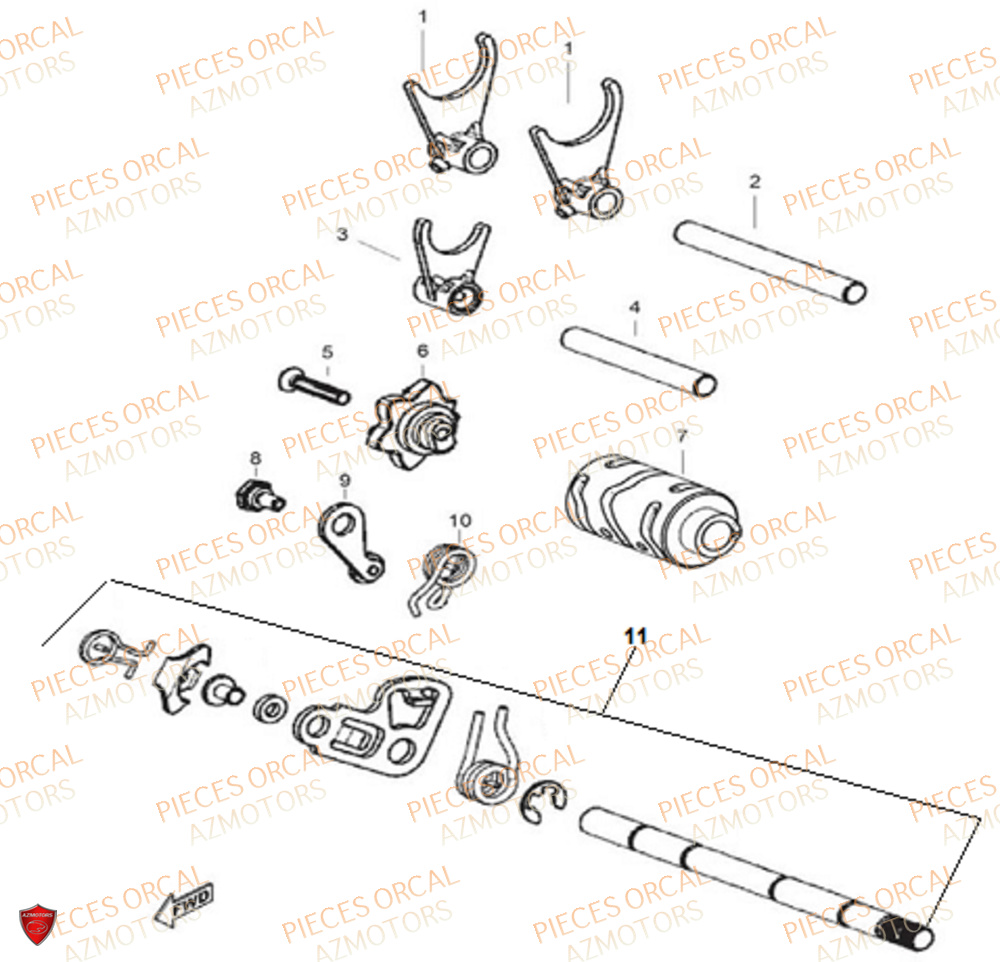 Selection ORCAL Pièces Orcal SK01 125cc Euro5