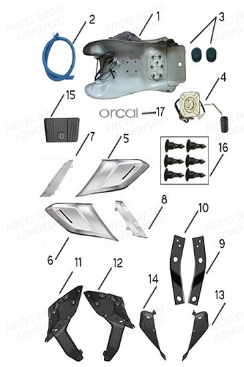 Carenages Avant ORCAL Pièces Orcal SK03 300cc EURO4