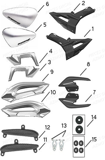 Carenage Lateral ORCAL Pièces Orcal SK03 300cc EURO4