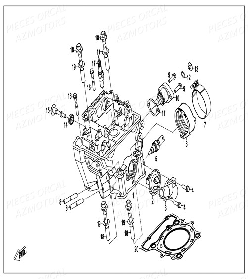 Culasse ORCAL Pièces Orcal SK03 300cc EURO4