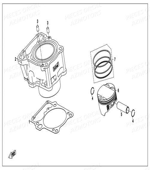 Cylindre ORCAL Pièces Orcal SK03 300cc EURO4