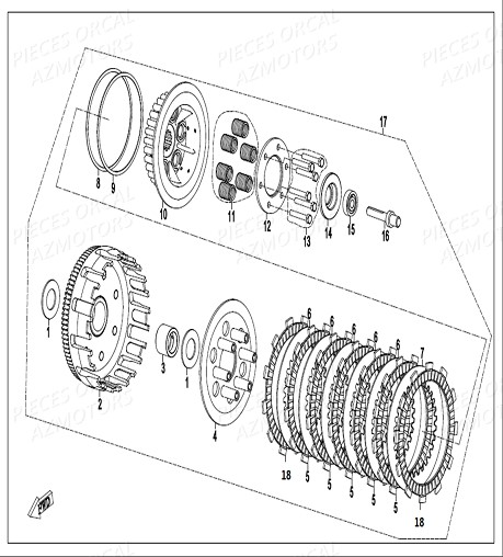 EMBRAYAGE ORCAL SK03 300