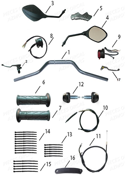 Guidon ORCAL Pièces Orcal SK03 300cc EURO4