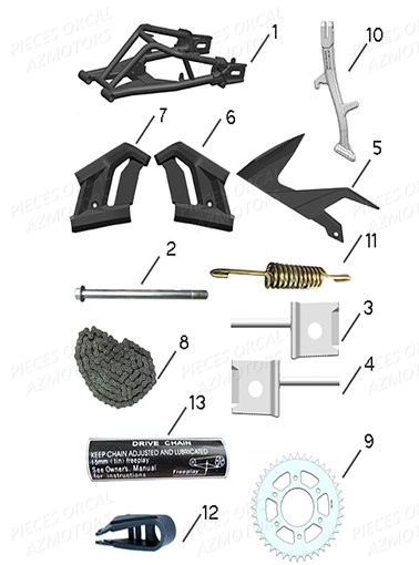 Partie Cycle ORCAL Pièces Orcal SK03 300cc EURO4
