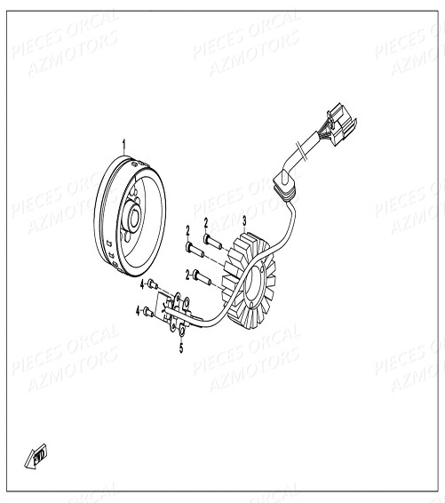 Stator ORCAL Pièces Orcal SK03 300cc EURO4