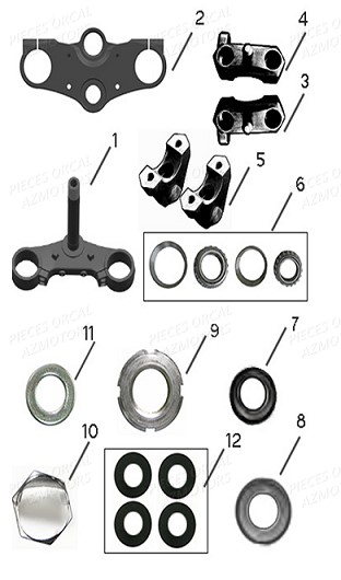 Te De Fourche ORCAL Pièces Orcal SK03 300cc EURO4