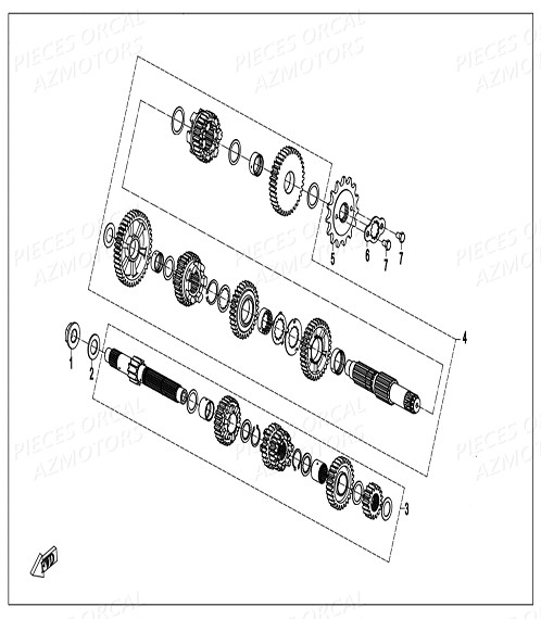 Transmission ORCAL Pièces Orcal SK03 300cc EURO4