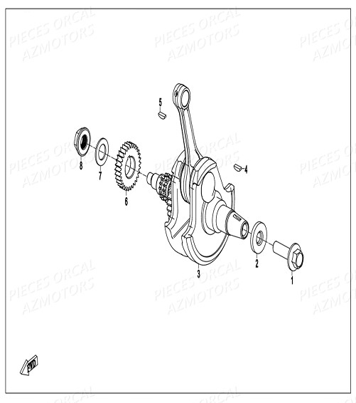 Vilebrequin ORCAL Pièces Orcal SK03 300cc EURO4