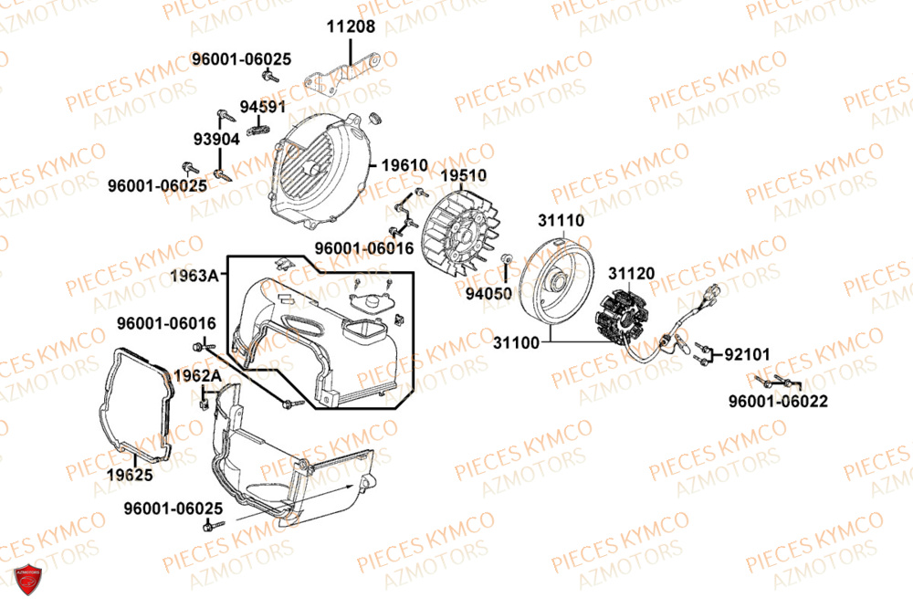 Allumage KYMCO Pièces SKYTOWN 50I EURO5+ (TH10AB)
