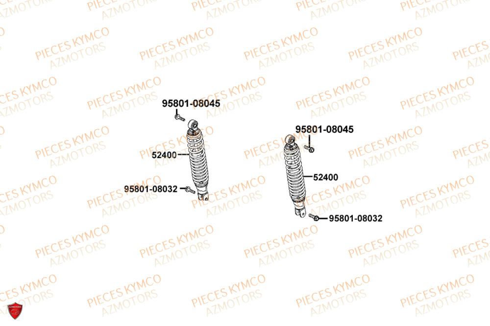 Amortisseur KYMCO Pièces SKYTOWN 50I EURO5+ (TH10AB)