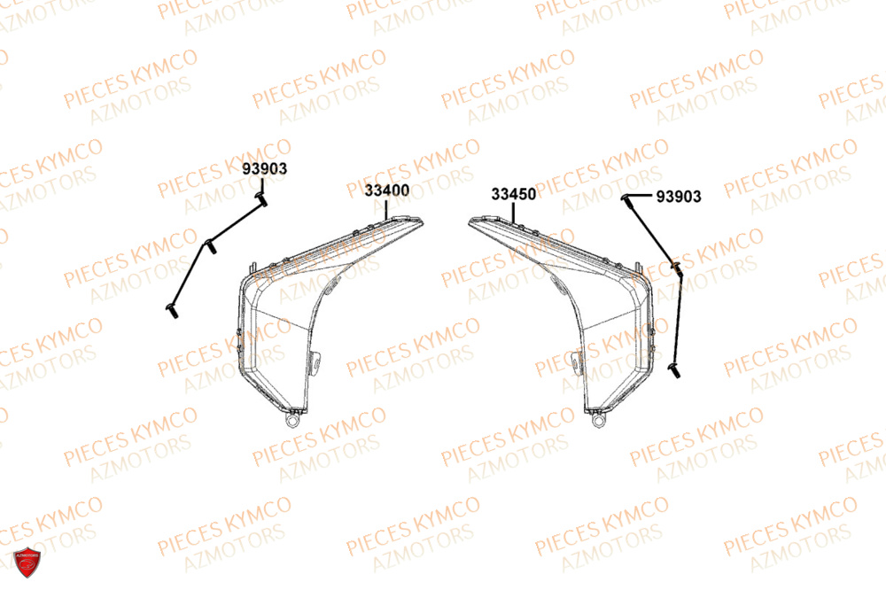 Clignotant KYMCO Pièces SKYTOWN 50I EURO5+ (TH10AB)