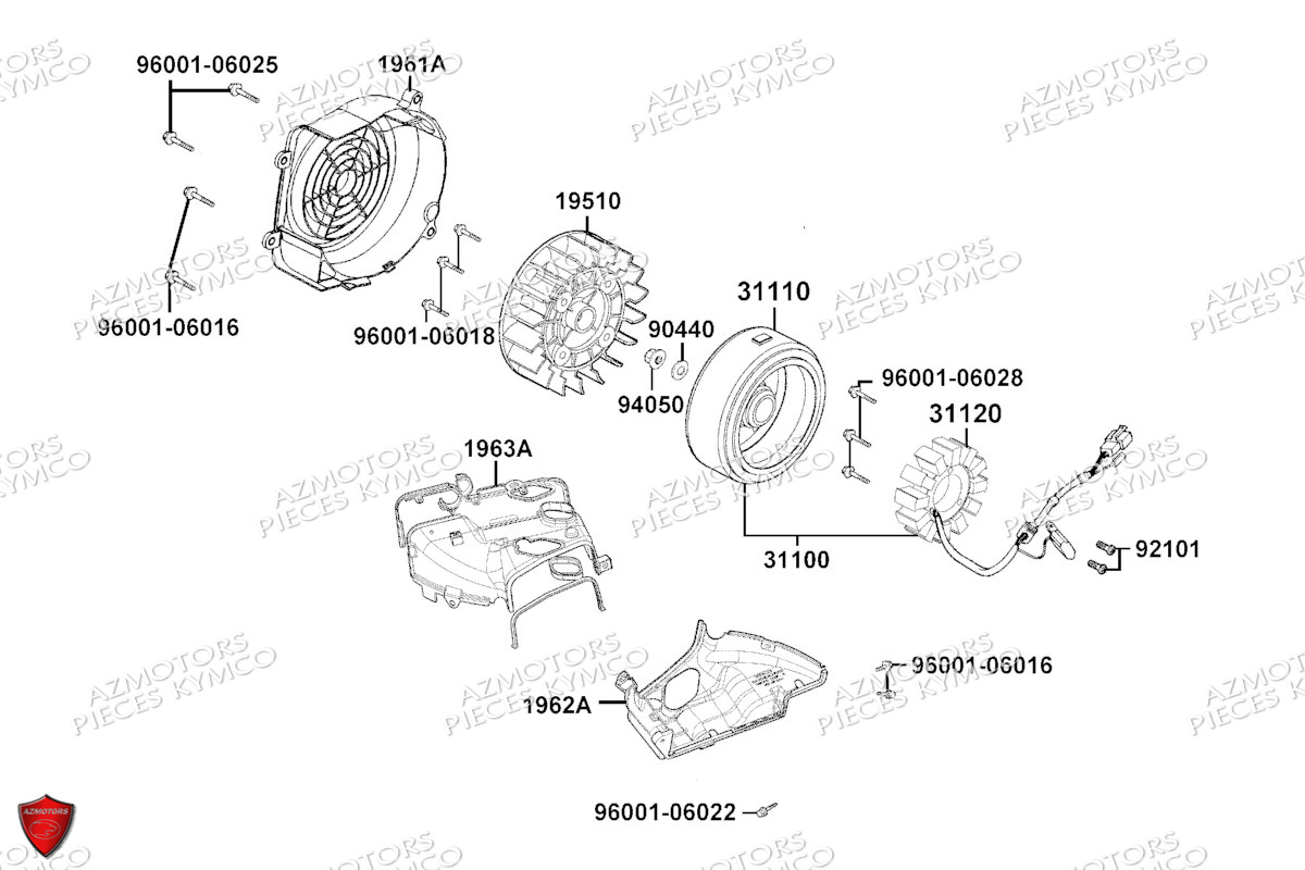 Allumage KYMCO Pièces SKYTOWN 125I CBS EURO 5+ (TH25AD)