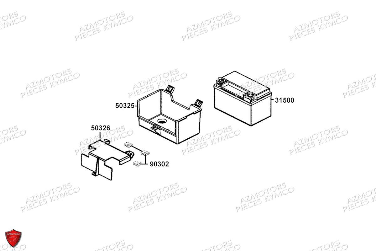 Batterie KYMCO Pièces SKYTOWN 125I CBS EURO 5+ (TH25AD)