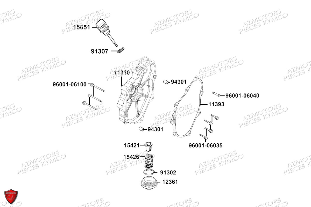Carter Droit KYMCO Pièces SKYTOWN 125I CBS EURO 5+ (TH25AD)