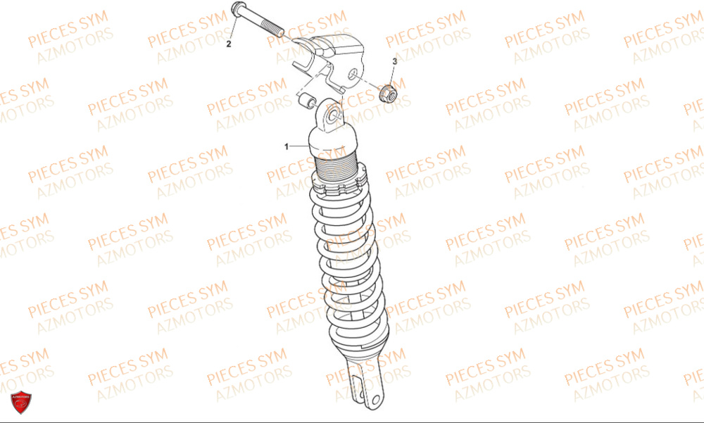 Amortisseur SWM Pieces SWM Origine SM 125 R EURO 5 (2023/2024)

