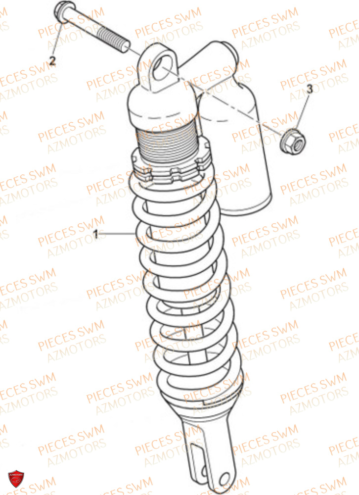 Amortisseur SWM Pieces SWM Origine SM 500R EURO5 VaTM 2024
