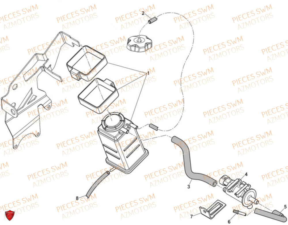 Canister SWM Pieces SWM Origine SM 500R EURO5 VaTM 2024
