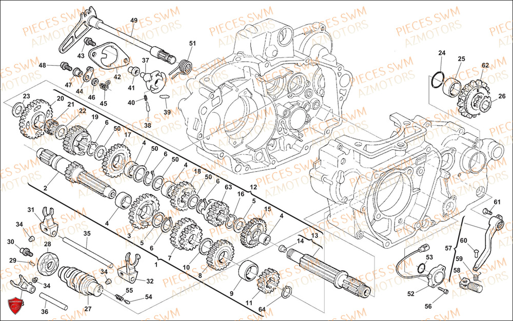 Transmission SWM Pieces SWM Origine SM 500R EURO5 VaTM 2024
