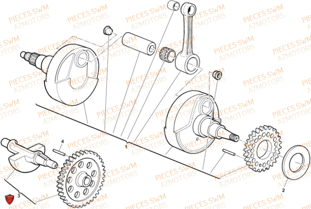 Vilebrequin SWM Pieces SWM Origine SM 500R EURO5 VaTM 2024
