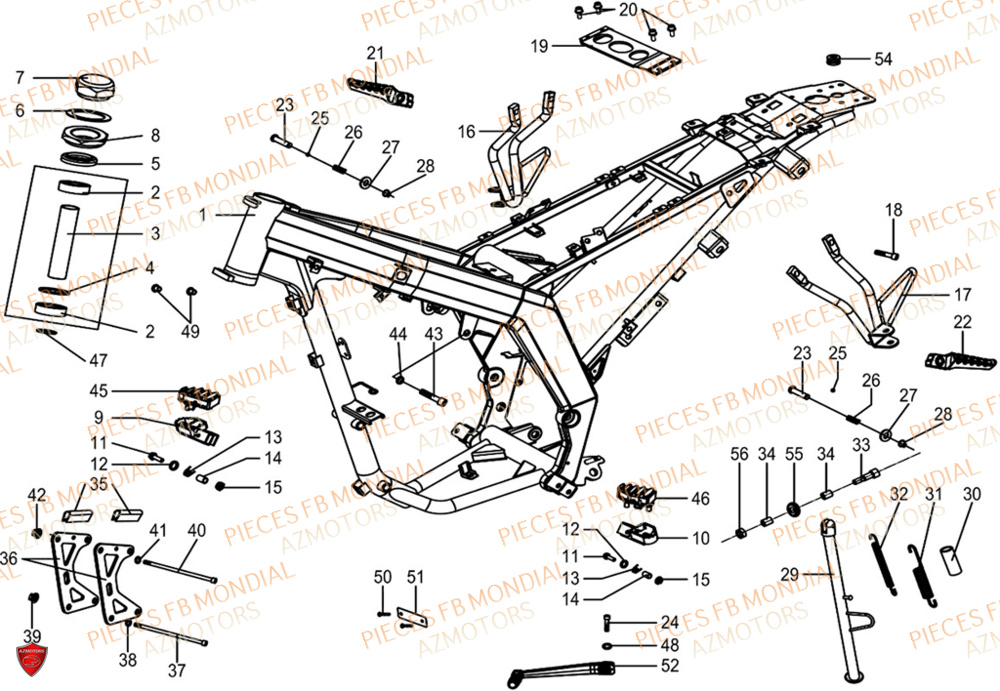 Chassis FB MONDIAL Pieces SMX 125 ENDURO EU V