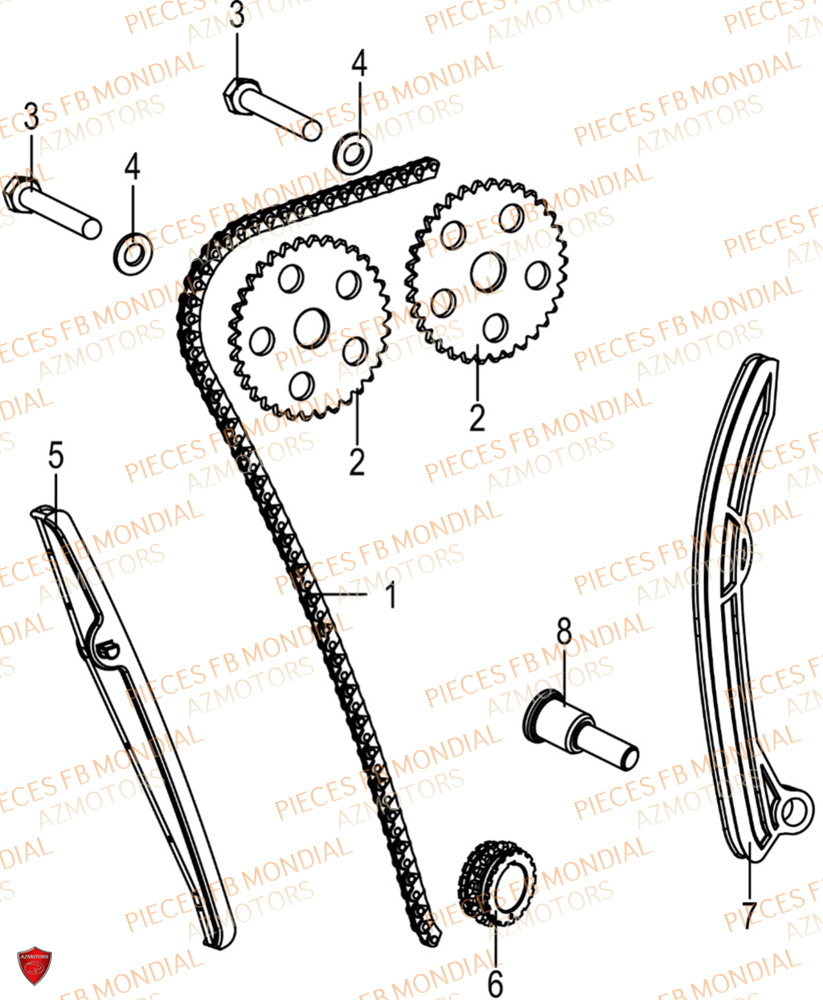 Distribution FB MONDIAL Pieces SMX 125 ENDURO EU V