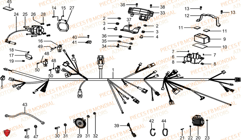Equipement Electrique FB MONDIAL Pieces SMX 125 ENDURO EU V