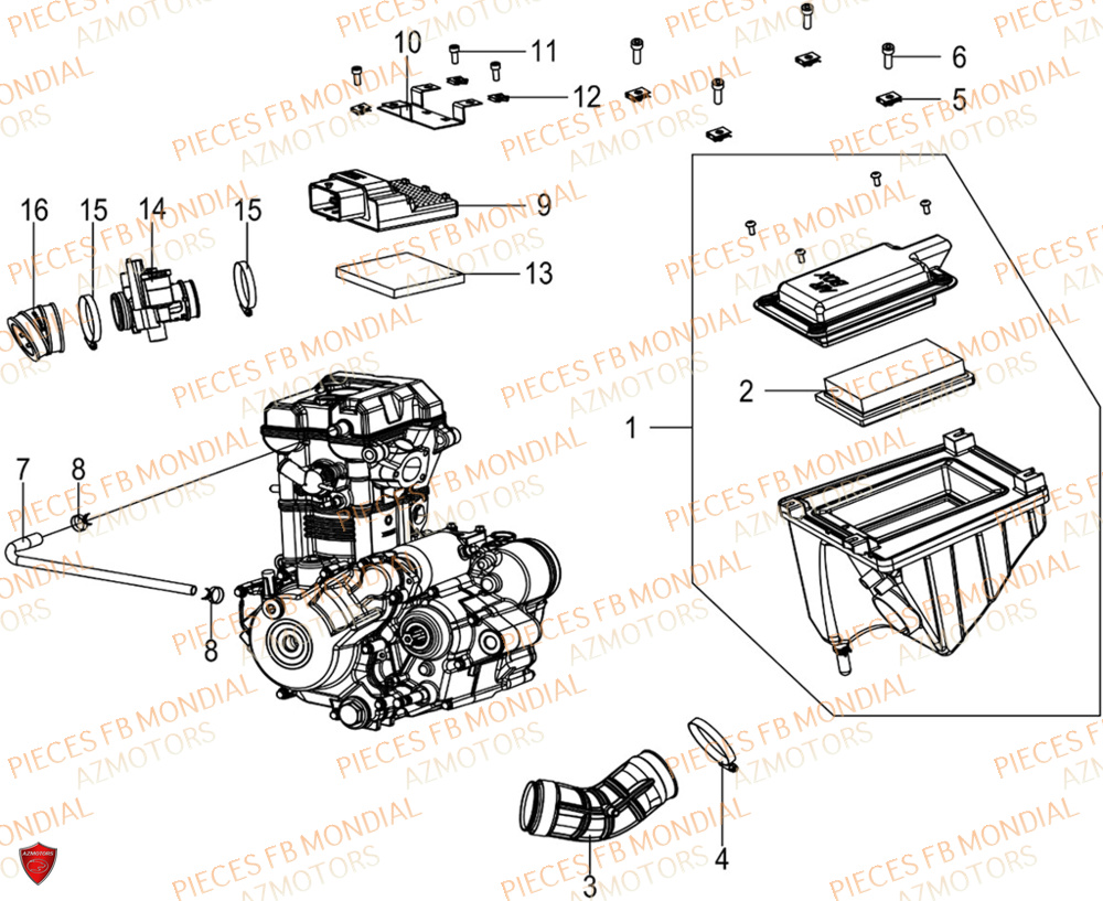 Filtre A Air FB MONDIAL Pieces SMX 125 ENDURO EU V