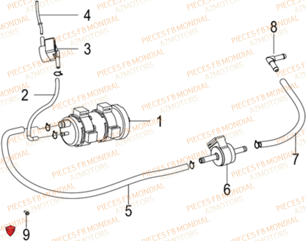 Canister FB MONDIAL Pieces SMX 125 MOTARD EU V