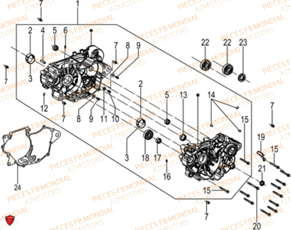 Carters FB MONDIAL Pieces SMX 125 MOTARD EU V