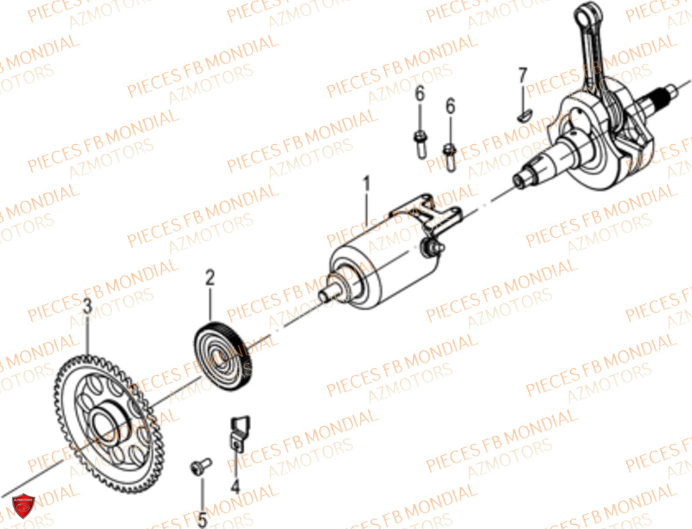 Demarreur FB MONDIAL Pieces SMX 125 MOTARD EU V