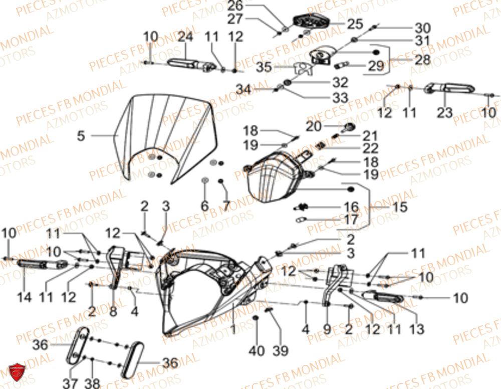 Eclairage FB MONDIAL Pieces SMX 125 MOTARD EU V