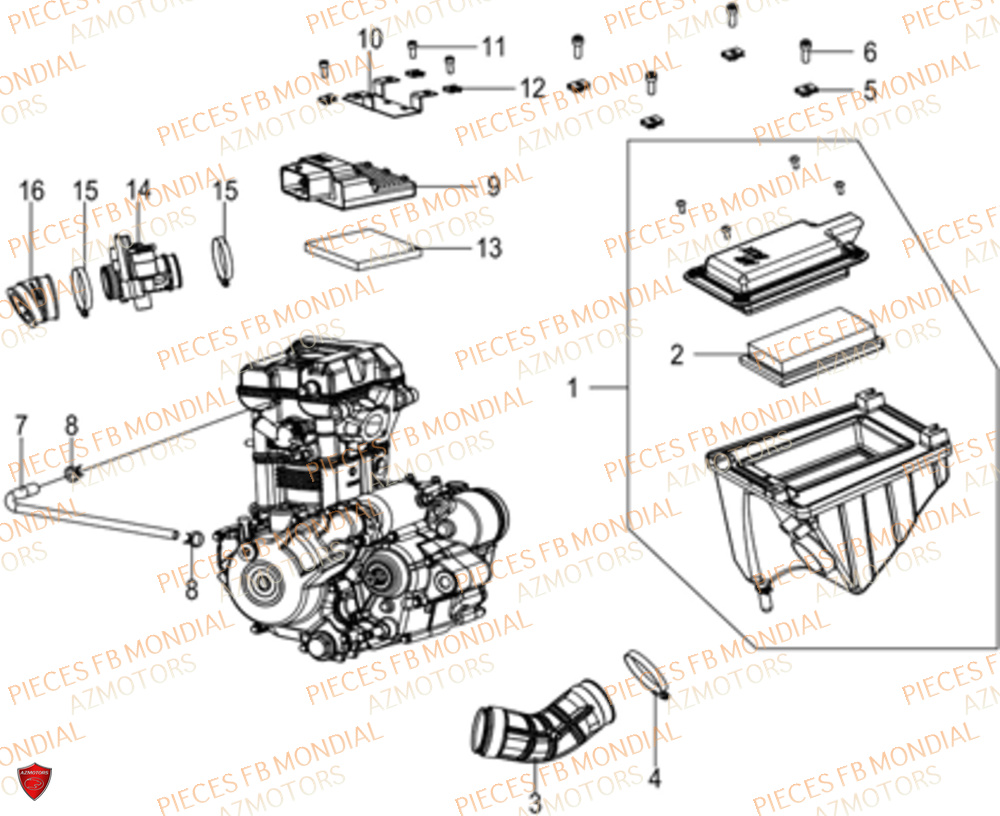 Filtre A Air FB MONDIAL Pieces SMX 125 MOTARD EU V